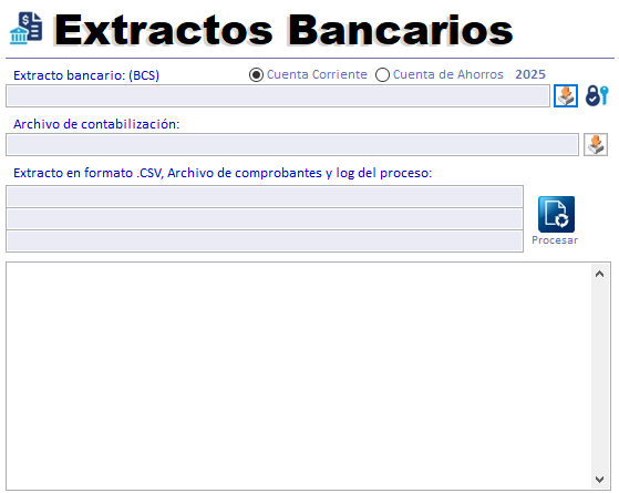 Interfaz de Extractos bancarios